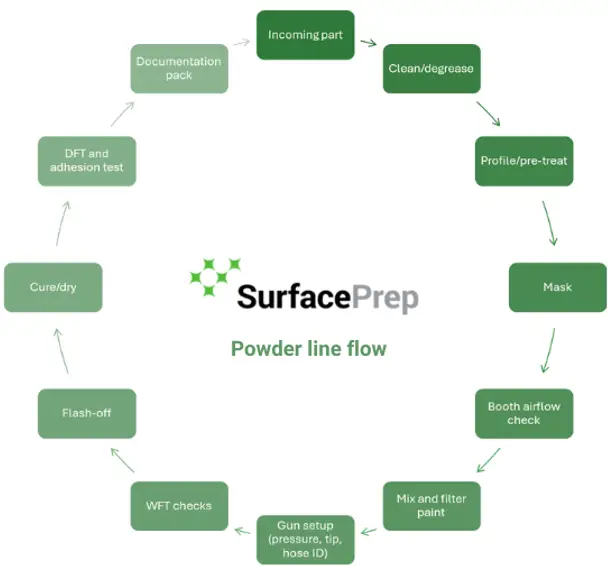Powder Line Flow Powder Line Flow