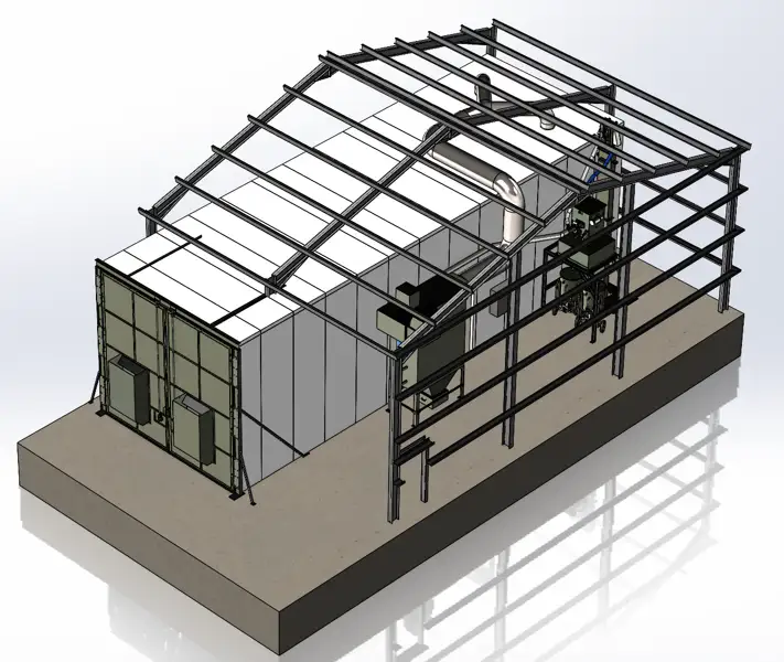 JPM Trailers blast room mockup