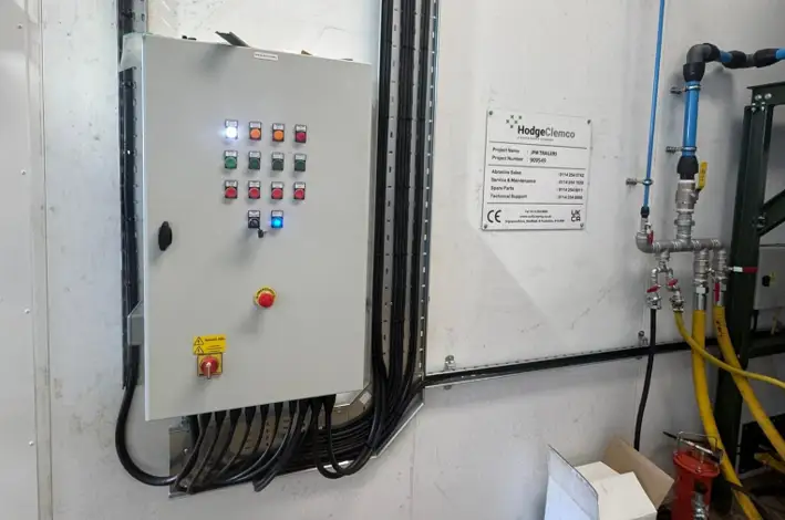 Blast room control panel