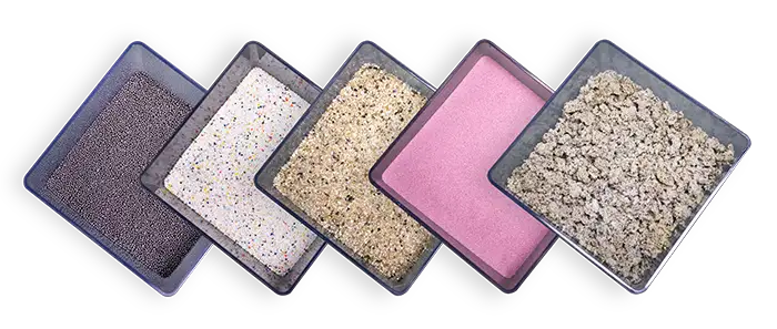 Abrasives in pots