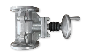 Steel grit valve