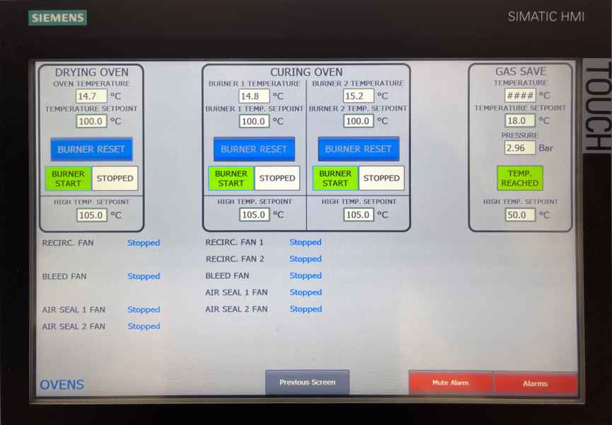 Powder Coating Control Systems